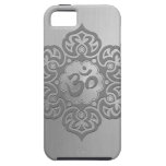 Stainless Steel Floral Aum Design iPhone 5 Covers