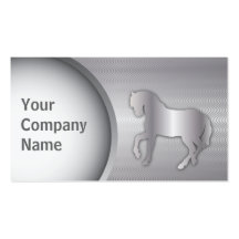Stainless Steel Horse Metallic Business Card