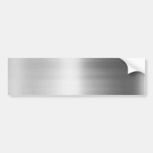 Stainless Steel Metal Look Bumper Stickers