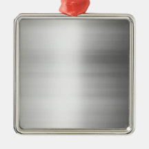Stainless Steel Metal Look Christmas Tree Ornament