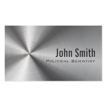 Stainless Steel Political Scientist Business Card