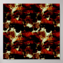 Stains in Red and Black Print