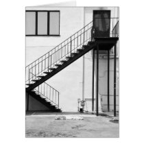 Staircase in Black and White Card