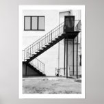 Staircase in Black and White Posters