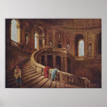Staircase in the Palace of Caprarola Print