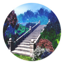 Stairway to Paradise Round Sticker