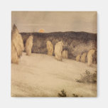 Stalks of Grain in Moonlight Fridge Magnets