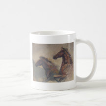Stallion Duo in Pastels Coffee Mugs