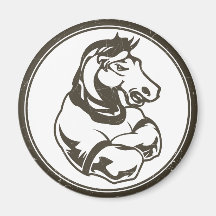 Stallions Mascot Fridge Magnet