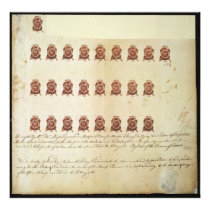 Stamp Act 1765 One Penny Stamp Proof Sheet Photo Print
