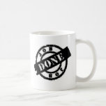 stamp Job done black Mugs