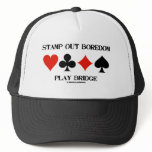 Stamp Out Boredom Play Bridge (Card Suits) Hats