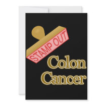 Stamp Out Colon Cancer Custom Invitations