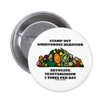 Stamp Out Omnivorous Behaviour Advocate Vegetarian Pins
