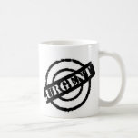 stamp urgent black mugs