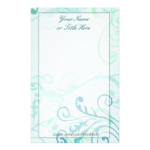 Stamped Blue Stationery