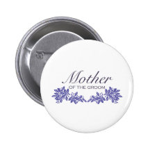 Stamped Floral Mom of Groom Pins
