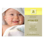 Stamped Monogram Birth Announcement :: yellow