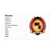 Stamps Mandorla Business Card Template