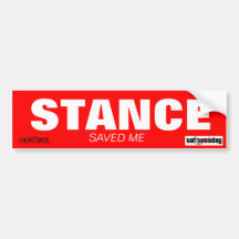 STANCE SAVED ME BUMPER STICKERS