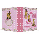 stand tall breast cancer giraffe notebook vinyl binders