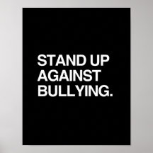 STAND UP AGAINST BULLYING POSTER