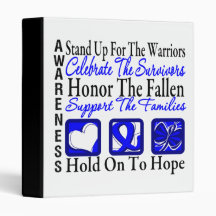 Stand Up Celebrate Honour Collage Anal Cancer Vinyl Binder