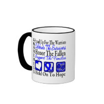 Stand Up Celebrate Honour Collage Colon Cancer Coffee Mugs