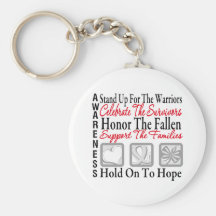 Stand Up Celebrate Honour Collage Lung Cancer Key Chain