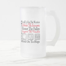Stand Up Celebrate Honour Collage Lung Cancer Coffee Mug