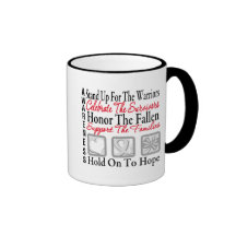 Stand Up Celebrate Honour Collage Lung Cancer Mugs