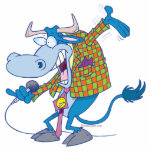 stand up comedian bull cartoon photo sculpture