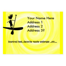 Stand Up Paddle Silhouette Design Business Cards