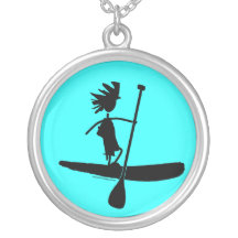 Stand Up Paddle Silhouette Design Jewelry