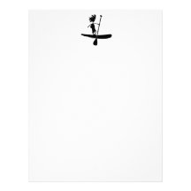 Stand Up Paddle Silhouette Design Custom Letterhead