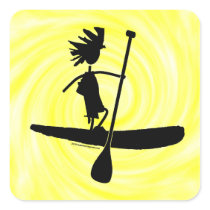 Stand Up Paddle Silhouette Design