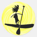 Stand Up Paddle Silhouette Design Sticker