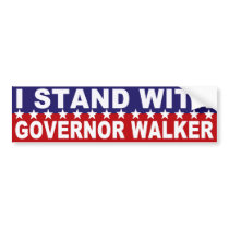 Stand with Governor Walker Bumper Sticker