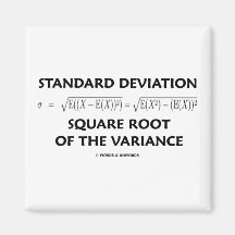 Standard Deviation Square Root Of The Variance Fridge Magnets