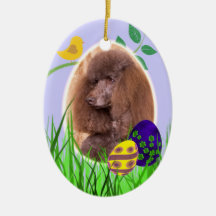 Standard Poodle Easter Ornament