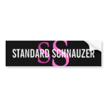 Standard Schnauzer Breed Monogram Design bumper stickers
