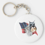 Standard Schnauzer Flag Key Chains