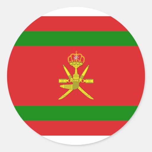 Standard the Sultan Oman, Oman Round Sticker