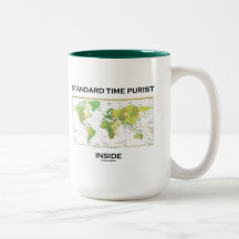 Standard Time Purist Inside (Time Zones World Map) Coffee Mugs