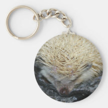 Standard White hedgehog Keychains