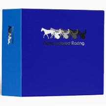 Standardbred Racing Silhouette 3 Ring Binder