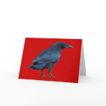 Standing Black Raven Art Collectable Cards