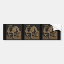 Standing Dog Bumper Stickers