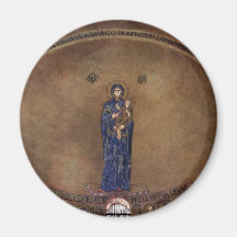 Standing Madonna Over Apostle Images Fridge Magnets