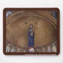 Standing Madonna Over Apostle Images Mousepad